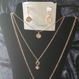 Blush Necklace and Earring Set